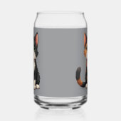 Grappige Calico Kitten met Cattitude Blikvorm Glas (Links)