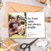 Grappige Calm Bright Photo Christmas Holiday Kaart