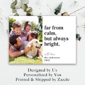 Grappige Calm Bright Photo Christmas Holiday Kaart