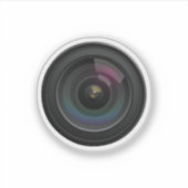 Grappige cameralens fotografie sticker (Voorkant)