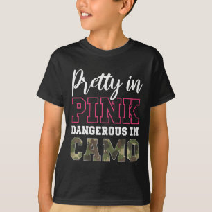 Grappige Camo Jacht Roze Grafiek Voor Vrouwen En M T-shirt