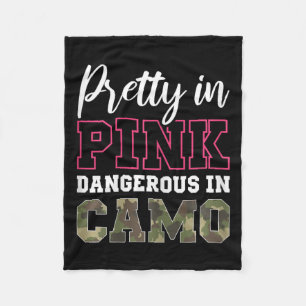 Grappige Camo Jagen Roze Graphic voor vrouwen en m Fleece Deken