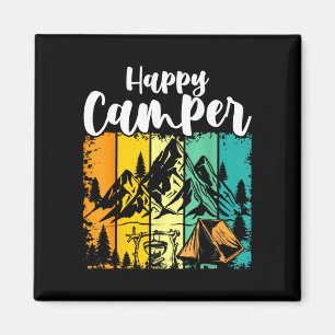 Grappige camper outdoor activiteit campingliefhebb magneet
