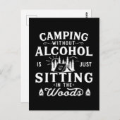 Grappige camper slogan camping drink gezegden briefkaart (Voorkant / Achterkant)