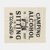 Grappige camper slogan camping drink gezegden fleece deken (Voorkant (Horizontaal))