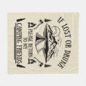 Grappige camper slogan camping drink gezegden fleece deken (Voorkant (Horizontaal))