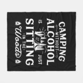 Grappige camper slogan camping drink gezegden fleece deken (Voorkant (Horizontaal))