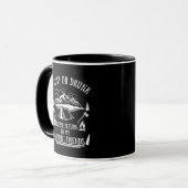 Grappige camper slogan camping drink gezegden mok (Voorkant links)