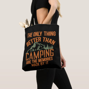 Grappige camper slogan zomer camping citaten draagtas