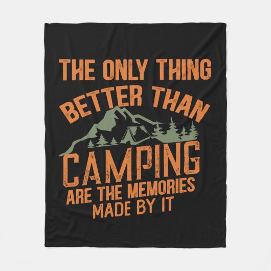 Grappige camper slogan zomer camping citaten fleece deken (Voorkant)