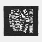 Grappige camper slogan zomer camping citaten fleece deken (Voorkant (Horizontaal))
