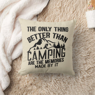 Grappige camper slogan zomer camping citaten kussen