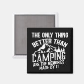 Grappige camper slogan zomer camping citaten magneet (Voorkant / Achterkant)