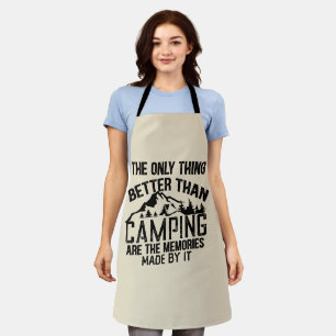 Grappige camper slogan zomer camping citaten schort