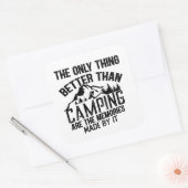 Grappige camper slogan zomer camping citaten vierkante sticker (Envelop)