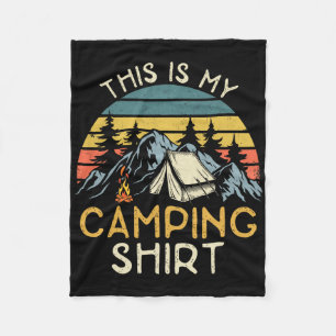 Grappige Camper Wandelend Natuur Kamperen Rv Dit I Fleece Deken