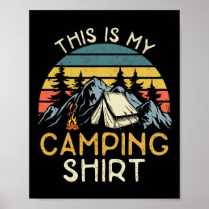 Grappige Camper Wandelende Natuur Kamperen Rv Dit Poster