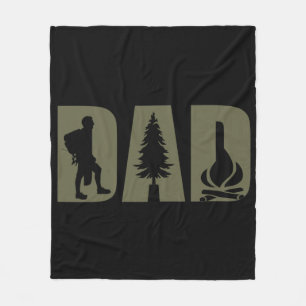 Grappige camping camper wandeltocht vader fleece deken