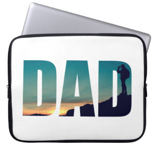 Grappige camping camper wandeltocht vader laptop sleeve