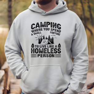 Grappige camping gezegden hoodie