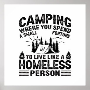 Grappige camping gezegden poster