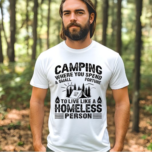Grappige camping gezegden t-shirt