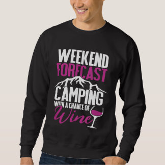 Grappige camping met kans op wijnweekend trui