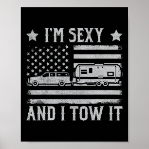 Grappige Camping Rv Ik Ben Y En Ik Sleep Erachter Poster