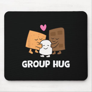 Grappige Camping Smores Groepsknuffel Cute S'mores Muismat