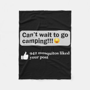 Grappige Camping Spreuk Humor Buitenmens Grap Kamp Fleece Deken