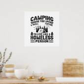 Grappige camping spreuken poster (Keuken)