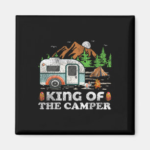 Grappige Camping T-shirt Koning Van De Camper Magneet
