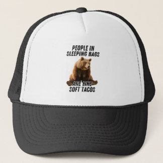 Grappige campingbeer - mensen slapend humor cap trucker pet