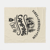 Grappige campingcrew slogan camper vrienden fleece deken (Voorkant (Horizontaal))