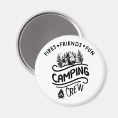 Grappige campingcrew slogan camper vrienden magneet (Voorkant / Achterkant)