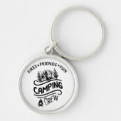 Grappige campingcrew slogan camper vrienden sleutelhanger (Voorkant)
