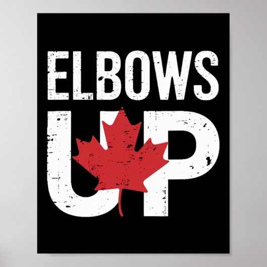 Grappige Canada Meme Ellebogen Omhoog Poster (Voorkant)