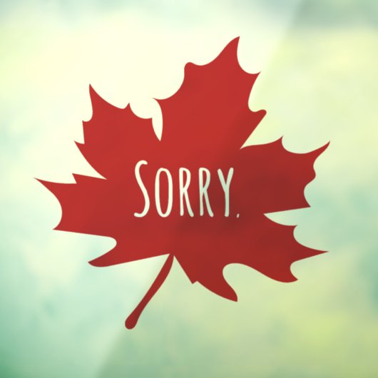 Grappige Canadese Dag Raamsticker (Vel 3)