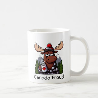 Grappige Canadese Eland Koffie Buffalo Plaid Koffiemok