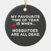 Grappige Canadese muggen Keramisch Ornament (Voorkant)