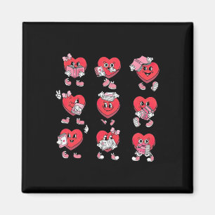 Grappige Candy Heart Lezen Boeken Boekenwurm Bibli Magneet