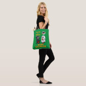 grappige canvas tas "HALLOWEEN 1" (Op model)