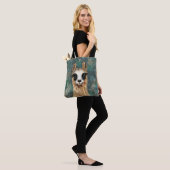 Grappige Canvas tas met Curious Llama (Op model)