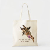 Grappige Canvas tas met PlayfulGiraffe - Aangepast (Voorkant)