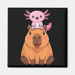 Grappige Capybara Axolotl Kawaii Kinderen Jongens Magneet