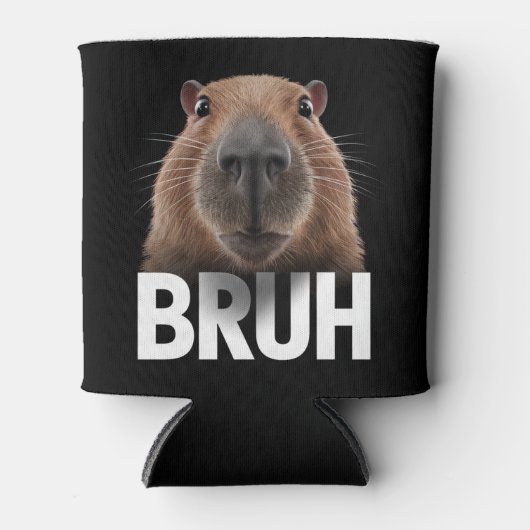 Grappige Capybara Bruh Blikjeskoeler (Voorkant)