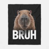 Grappige Capybara Bruh Fleece Deken (Voorkant)