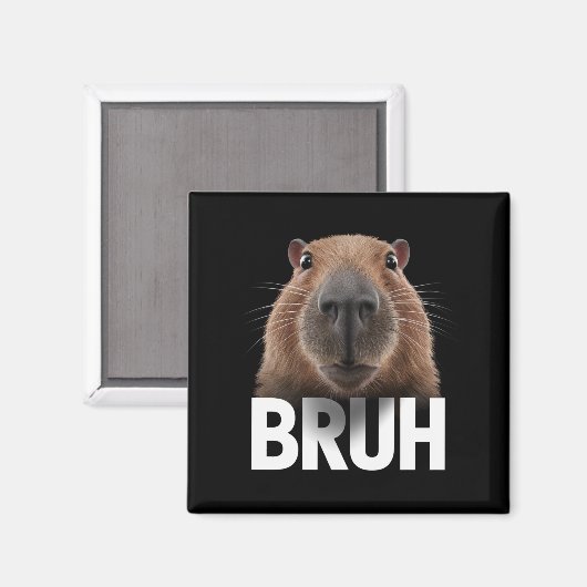 Grappige Capybara Bruh Magneet (Voorkant / Achterkant)