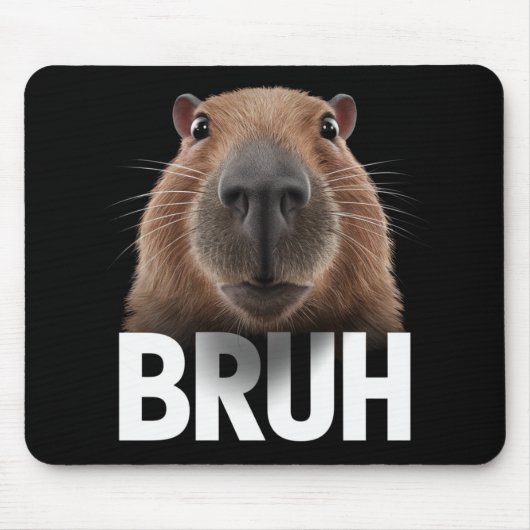 Grappige Capybara Bruh Muismat (Voorkant)