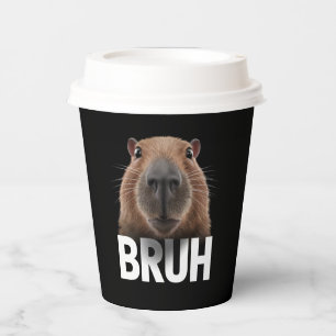 Grappige Capybara Bruh Papieren Bekers